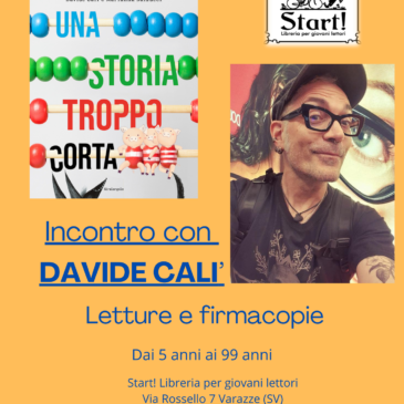 Sabato 12 ottobre ore 11,00: Incontro con DAVIDE CALI’